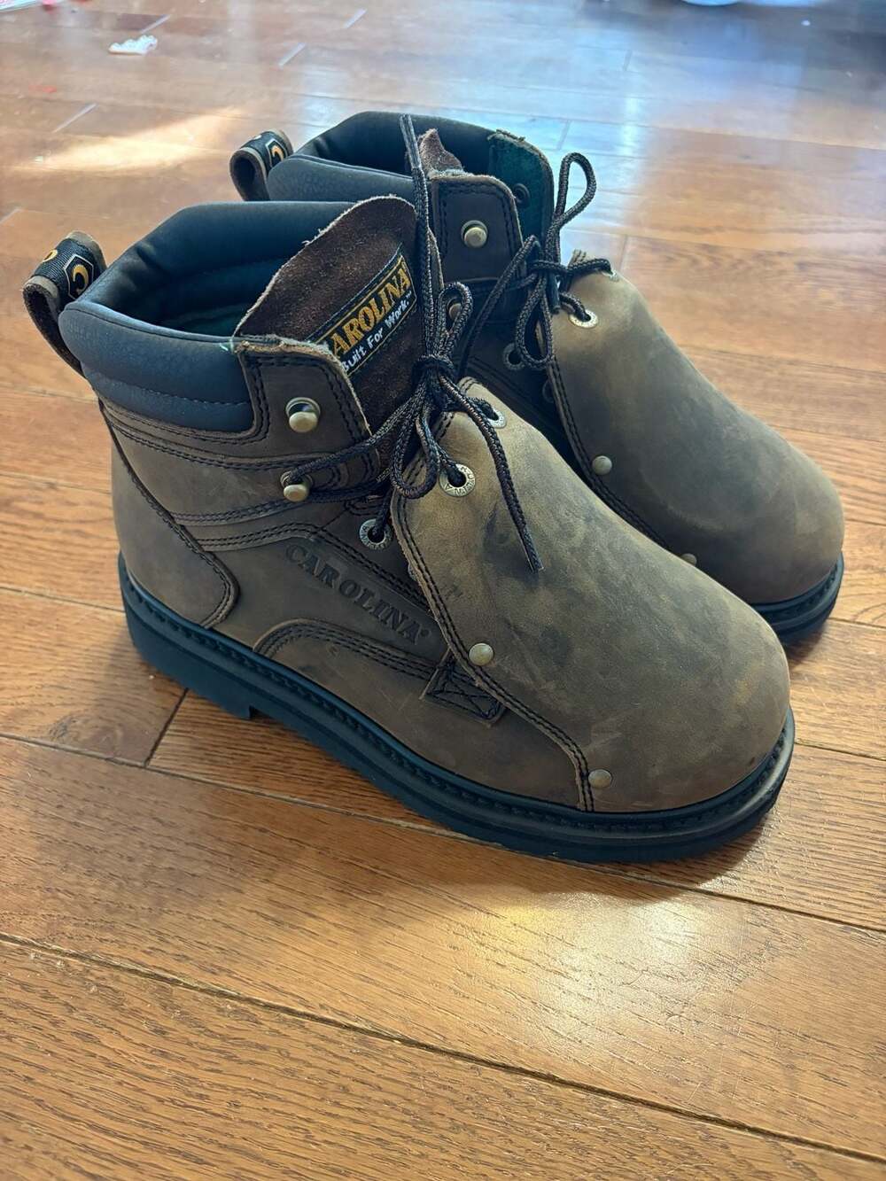 Carolina 599 Metatarsal Guard Steel Toe Work Boots Size 7.5 2E Brown